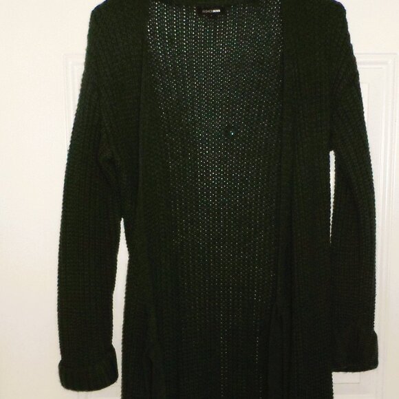 Fashion Nova - dark green Knit Fringe Cardigan - Picture 2 of 9